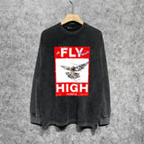 Purple Brand Distressed Long Sleeve Shirt Fashion Distressed Loose Long-sleeved Top