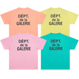 Gallery Dept T Shirts round Neck Short Sleeve T-shirt Pure Cotton