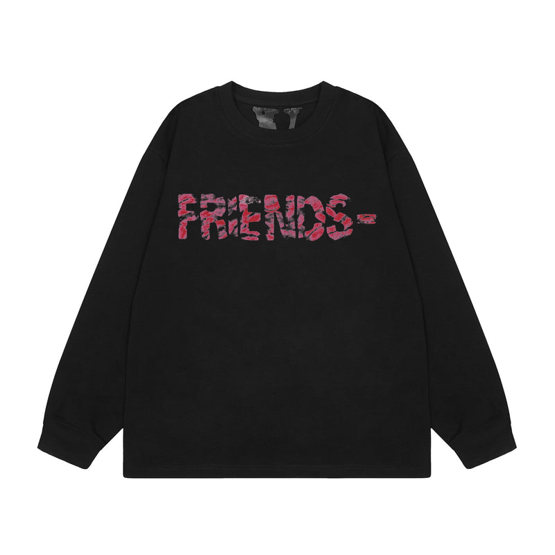 Vlone Sweatshirts Autumn/Winter Letter Crew Neck Pullover