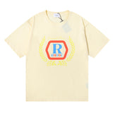 Rhude T Shirt Micro Label Wheat Ear Letter Print Short Sleeve T-Shirt