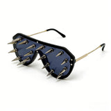 Trendy punk glasses spikes and rivets