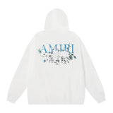 Amiri Hoodie AMI floral alphabet print pattern hooded sweater for men and women