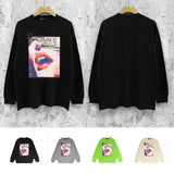 Purple Brand Long Sleeve T-Shirt Fashion Loose Long Sleeve Top