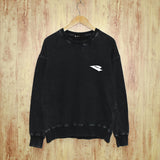 Purple Brand Distressed Sweatshirt Retro Vintage Crew Neck Sweater