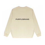 Purple Brand Long Sleeve T-Shirt Fashion Loose Long Sleeve Top