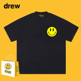 Drew T Shirts Smiley Face Print Short Sleeve Loose