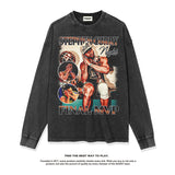 Nba Long Sleeve Shirt Autumn and Winter Long Sleeve T-shirt Loose Crew Neck Top