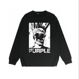 Purple Brand Long Sleeve T-Shirt Fashion Loose Long Sleeve Top