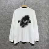 Purple Brand Long Sleeve T-Shirt Fashion Loose Long Sleeve Top