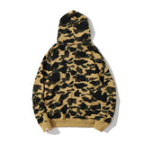 Bathing Ape Hoodie Camo Ape Embroidered Printed Hoodie Men's and Women's Pullover Sweater