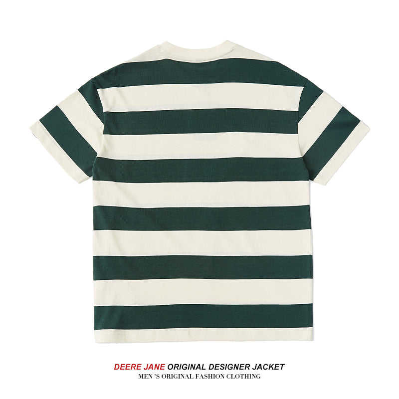 Men's T-shirt Summer Stripes Short-Sleeved T-shirt Men's Loose Couple