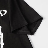 ERD T Shirts Short Sleeve Logo Cartoon Print Loose