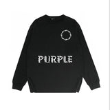 Purple Brand Long Sleeve T-Shirt Fashion Loose Long Sleeve Top