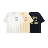 Gallery Dept T Shitrs Vintage Printed Summer plus Size Men and Women Short Sleeve
