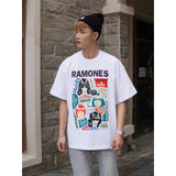 Rock Star T Shirt T-shirt Ramons Band Rock American Portrait Loose Short Sleeve