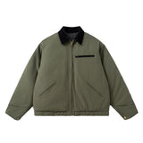 Mens Vintage Jackets Vintage Winter West Coast Lapel Colour Matching Jacket