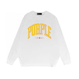 Purple Brand Long Sleeve T-Shirt Fashion Loose Long Sleeve Top