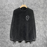 Purple Brand Distressed Long Sleeve Shirt Fashion Distressed Loose Long-sleeved Top