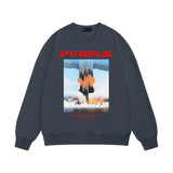 Purple Brand Sweatshirt Loose Crew Neck Sweater