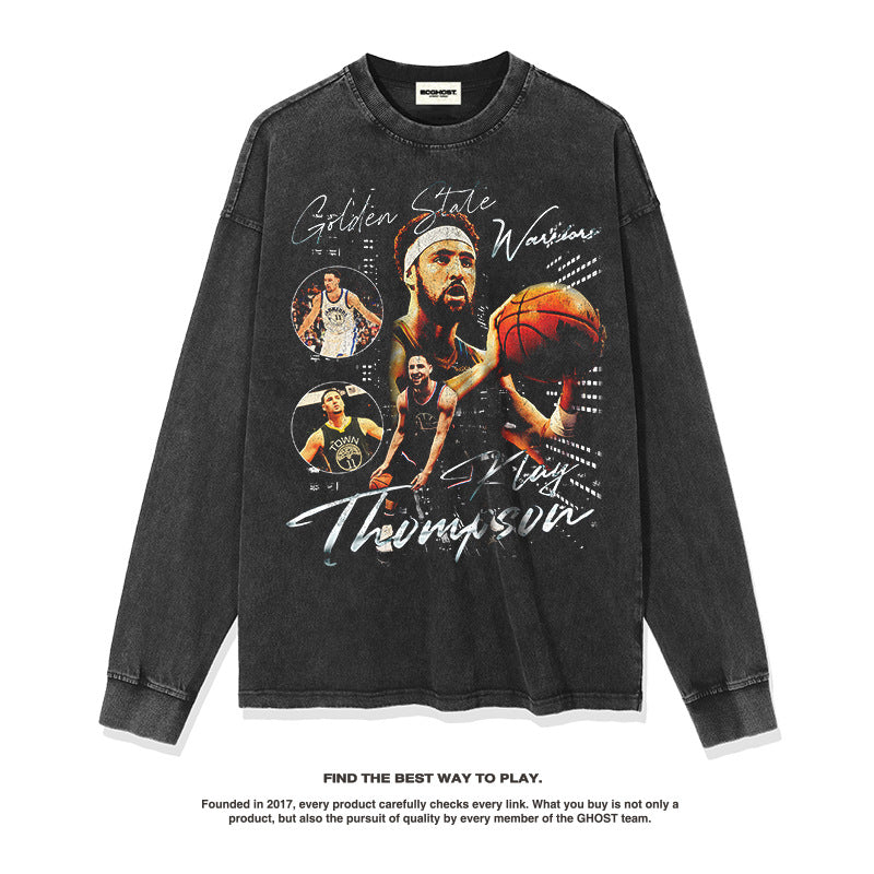 Nba Long Sleeve Shirt Men's and Women's Cotton Long Sleeve T-shirt