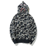 Bathing Ape Hoodie Shark Cookies Camo Cardigan Zip Hooded Sweater Hoodie Jacket