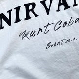 Men Vintage T-Shirts Cobain Vintage Short Sleeve Nirvana Band Vintage Wash