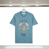 Casablanca T Shirts Castle Printing Cotton Tee