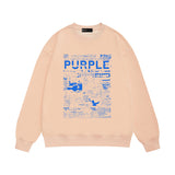 Purple Brand Sweatshirt Loose Crew Neck Sweater