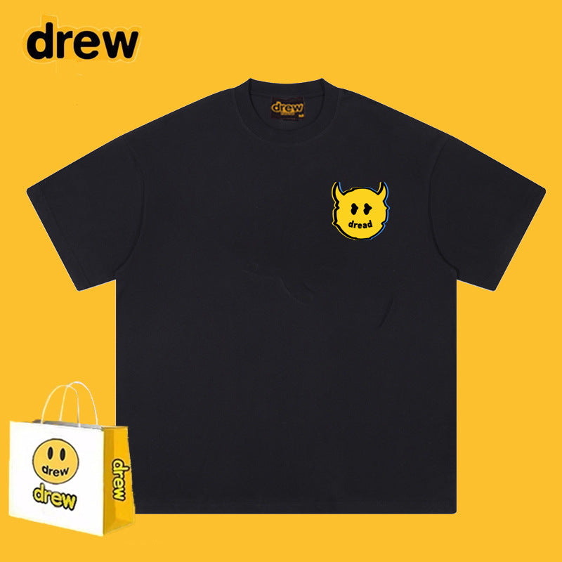 Drew T Shirts Short Sleeve Cola Loose round Neck