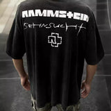 Men Vintage T-Shirts Vintage German Chariot Band Vintage Vintage Short Sleeve RAMMSTEIN