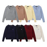 Ralph Lauren Knitted sweaters Vintage V-neck twisted embroidered wool bottomed knitted sweater