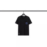 CHH Chrome Heart T Shirts Blue Cross Loose Crew Neck Short Sleeve