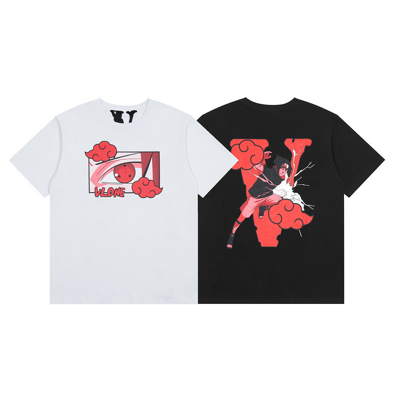 Vlone T Shirts Cloud Print Short Sleeve Men and Women Couple