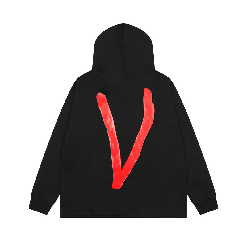 Vlone Hoodie Autumn and Winter Valentine's Day Limited Big V Letter