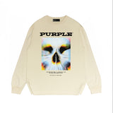 Purple Brand Long Sleeve T-Shirt Fashion Loose Long Sleeve Top