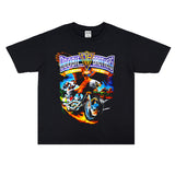 Rock Star T Shirt the Doobie Brothers Rock Band Washed Distressed T-shirt Short Sleeve Loose