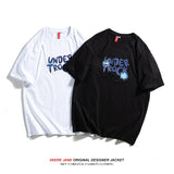 Men's T-Shirts Summer Cotton White Short Sleeve T-shirt Men's Loose