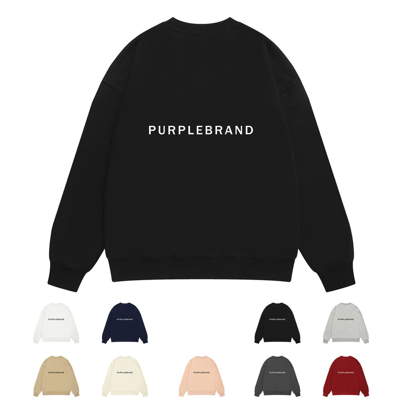 Purple Brand Sweatshirt Loose Crew Neck Sweater
