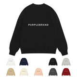 Purple Brand Sweatshirt Loose Crew Neck Sweater