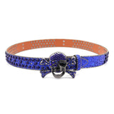 Hip-hop punk rhinestone belt punk skull decoration