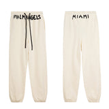 Palm Angle Pants Palm Angels Letter Logo Printed Casual Trousers for Men and Women