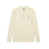 Ralph Lauren Knitted sweaters RL pony embroidered sweater half-height zip-up knitted sweater
