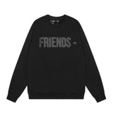 Vlone Sweatshirts Autumn and Winter Letter Big V Pattern Crew Neck
