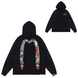 Evisu Hoodie print men and women
