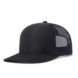 Trendy flat brimmed hat summer mesh breathable