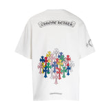 CHH Chrome Heart T Shirts Colorful Cross Flower Arm Short Sleeve