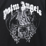 Palm Angels T Shirts Smoke Skull Angel Print Short Sleeve T-Shirt
