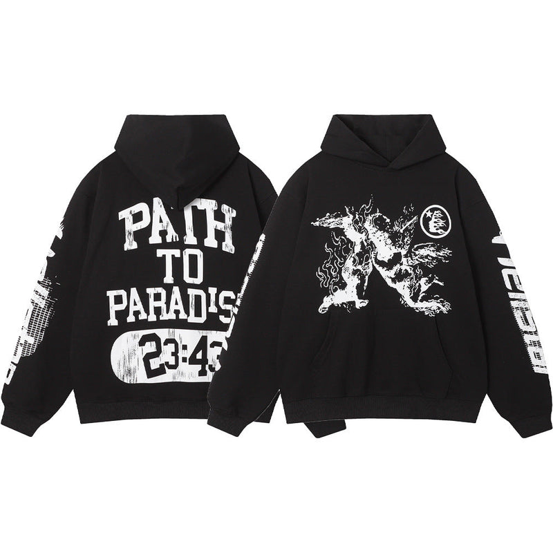 HS Hoodie Letter Print Male Female Casual