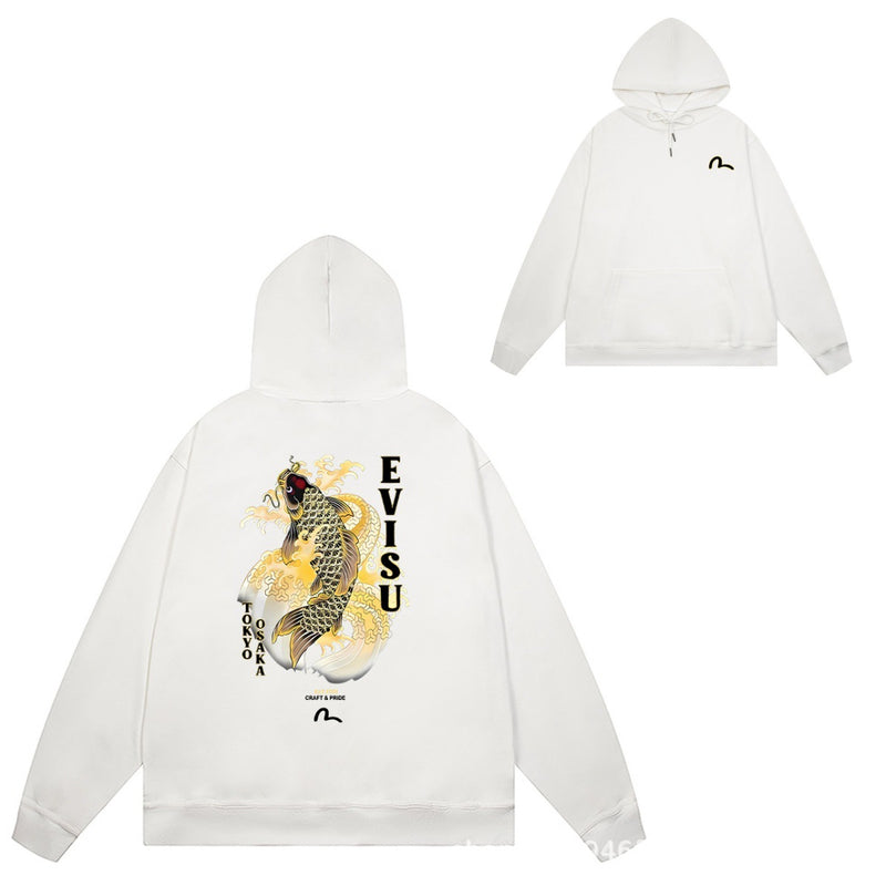 Evisu Hoodie print men and women