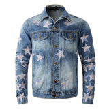 Amiri Jacket Trendamiri Ripped Slim Fit Denim Coat Jacket Men